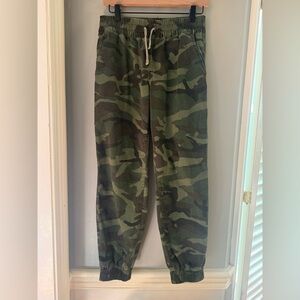 Driftwood Camo Jogger Pants Unisex Fit Elastic Waist Drawstring M